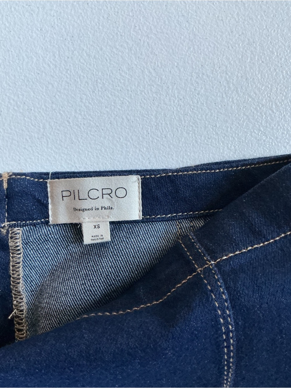 Pilcro Navy Pencil Midi Skirt - Picture 7 of 9